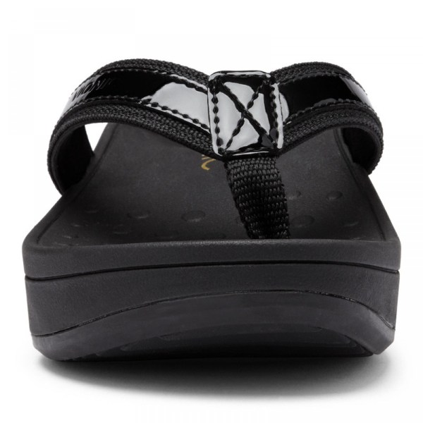 Vionic Sandals Ireland - High Tide Platform Sandal Black - Womens Shoes Sale | XSGCW-1028